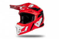 Casco para motocross UFO Plast Intrepid rojo con estética racing