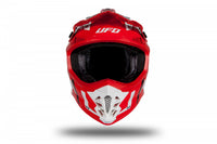 Casco rojo UFO Plast Intrepid para motocross y enduro deportivo