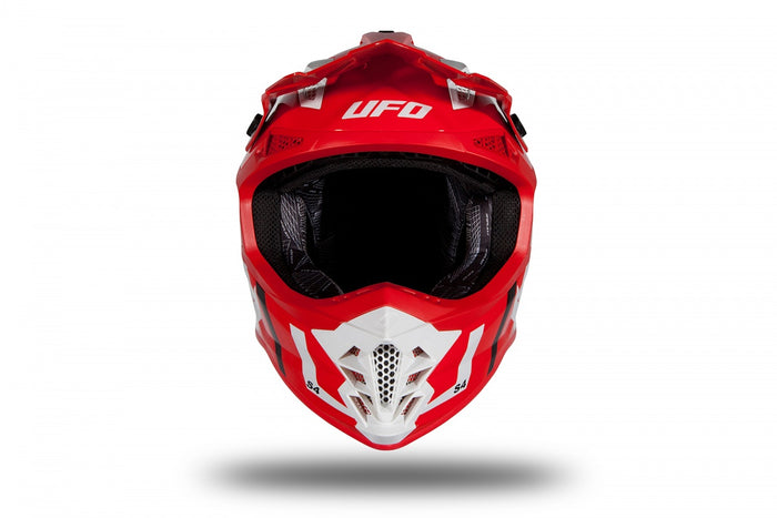 Casco rojo UFO Plast Intrepid para motocross y enduro deportivo