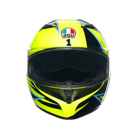 Pantalla parasol integrada casco AGV K3 Rossi Phillip Island 2005 manejable con guantes