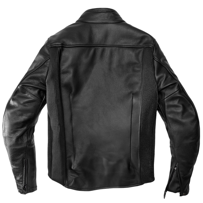 Cuero bovino italiano premium en chamarra SPIDI Premium Negra