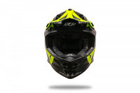 Casco para motocross UFO Plast Intrepid amarillo flúor resistente y ligero