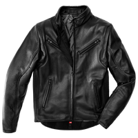 Chamarra para moto SPIDI Premium Negra de piel italiana certificada AA