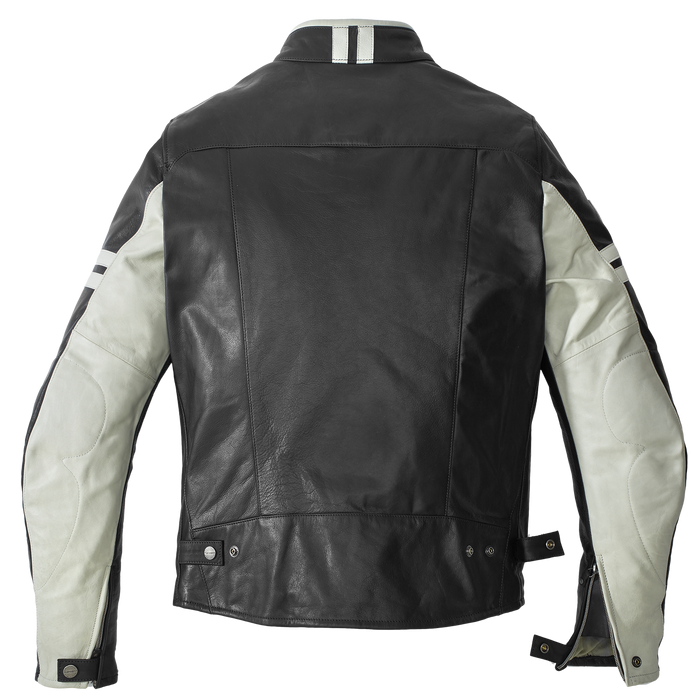 Chamarra de piel para moto SPIDI Vintage Ice Negra