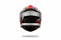 Casco UFO Plast Intrepid rojo diseñado para motocross y enduro