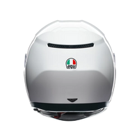 Vista trasera casco AGV K3 Mono Seta White