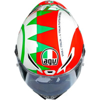 Vista superior casco AGV Pista GP R Rossi Mugello 2018 premium