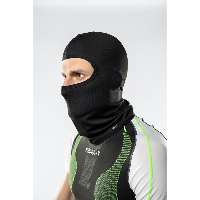 Balaclava Kedra-T de malla técnica vista lateral izquierda ligera y ergonómica