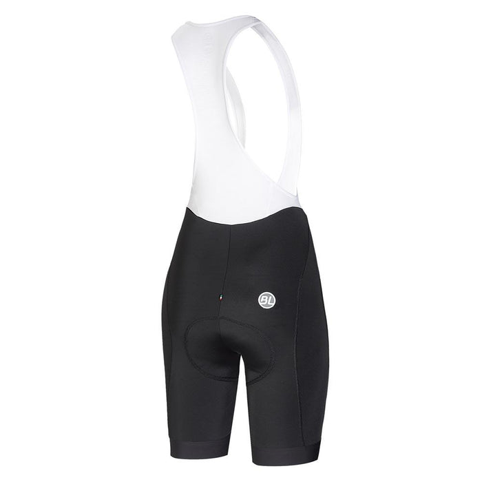 Vista trasera del Bib Short Bicycle Line Freccia para Mujer Negro