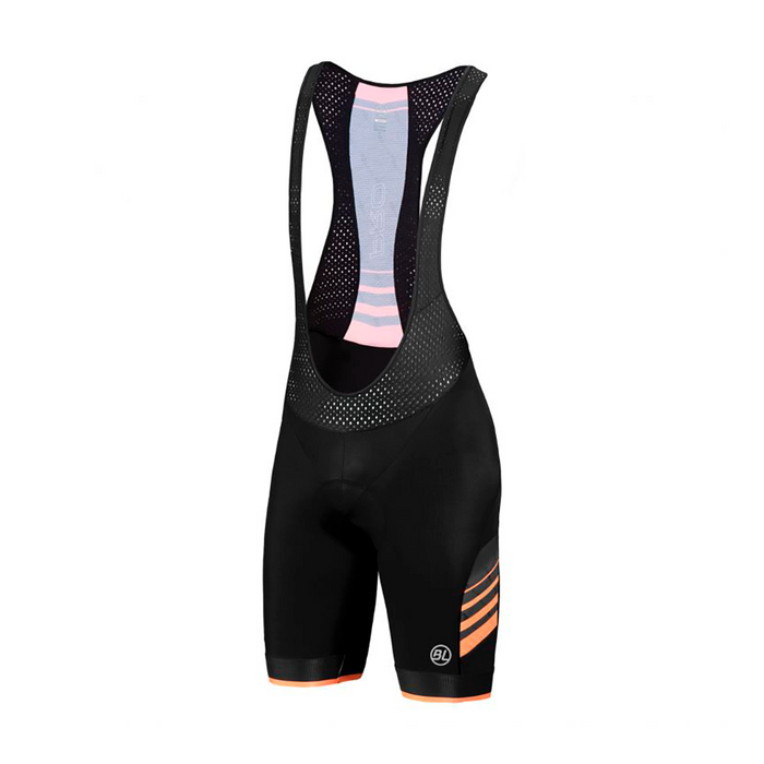 Bib Short de Ciclismo Bicycle Line Pro Naranja con Tejido Térmico Mititech