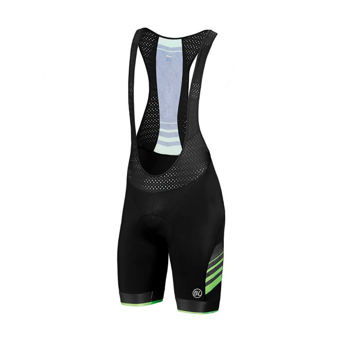 Bib Short de Ciclismo Bicycle Line Pro Verde con Tejido Térmico Mititech
