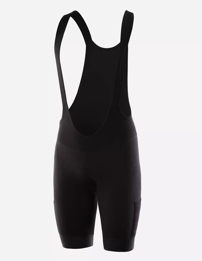 Bib Short de Ciclismo Bicycle Line Sterrato Negro con Badana X-Stra y Bolsillos para Gravel