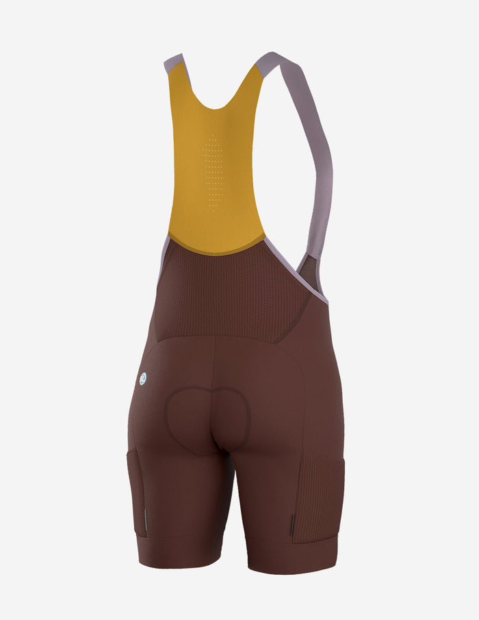 Vista trasera del Bib Short Bicycle Line Sterrato S4 Marrón