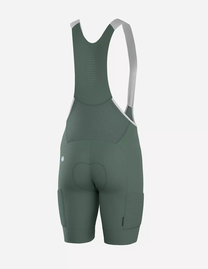 Vista trasera del Bib Short Bicycle Line Sterrato S4 Verde