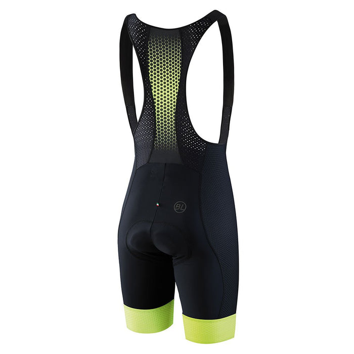 Vista trasera del Bib Short Bicycle Line Universo Amarillo