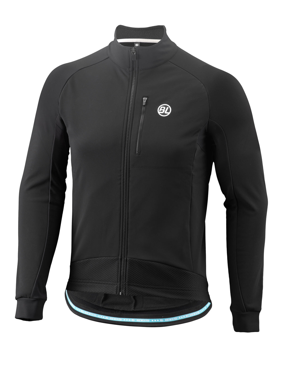 Chamarra Bicycle Line Charlie S2 negra para hombre vista frontal