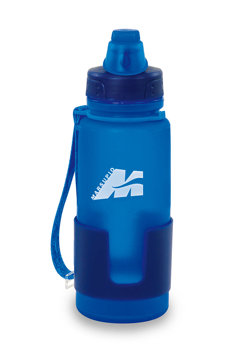 Botella plegable de silicona platinum Marsupio azul de 500 ml para actividades deportivas