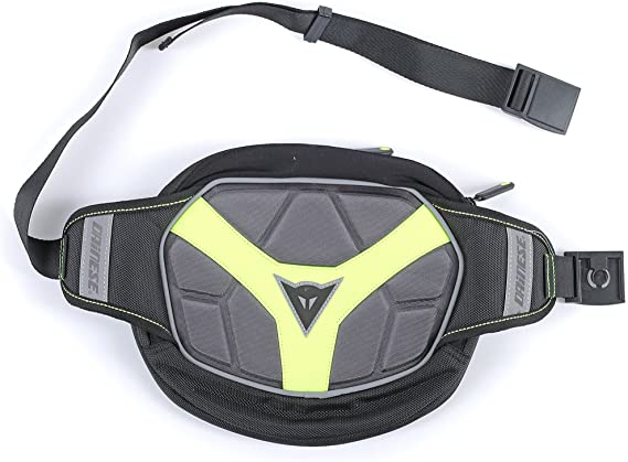 Cangurera Dainese D-Exchange Pouch L negro amarillo fluo original disponible en Ciao Italia México