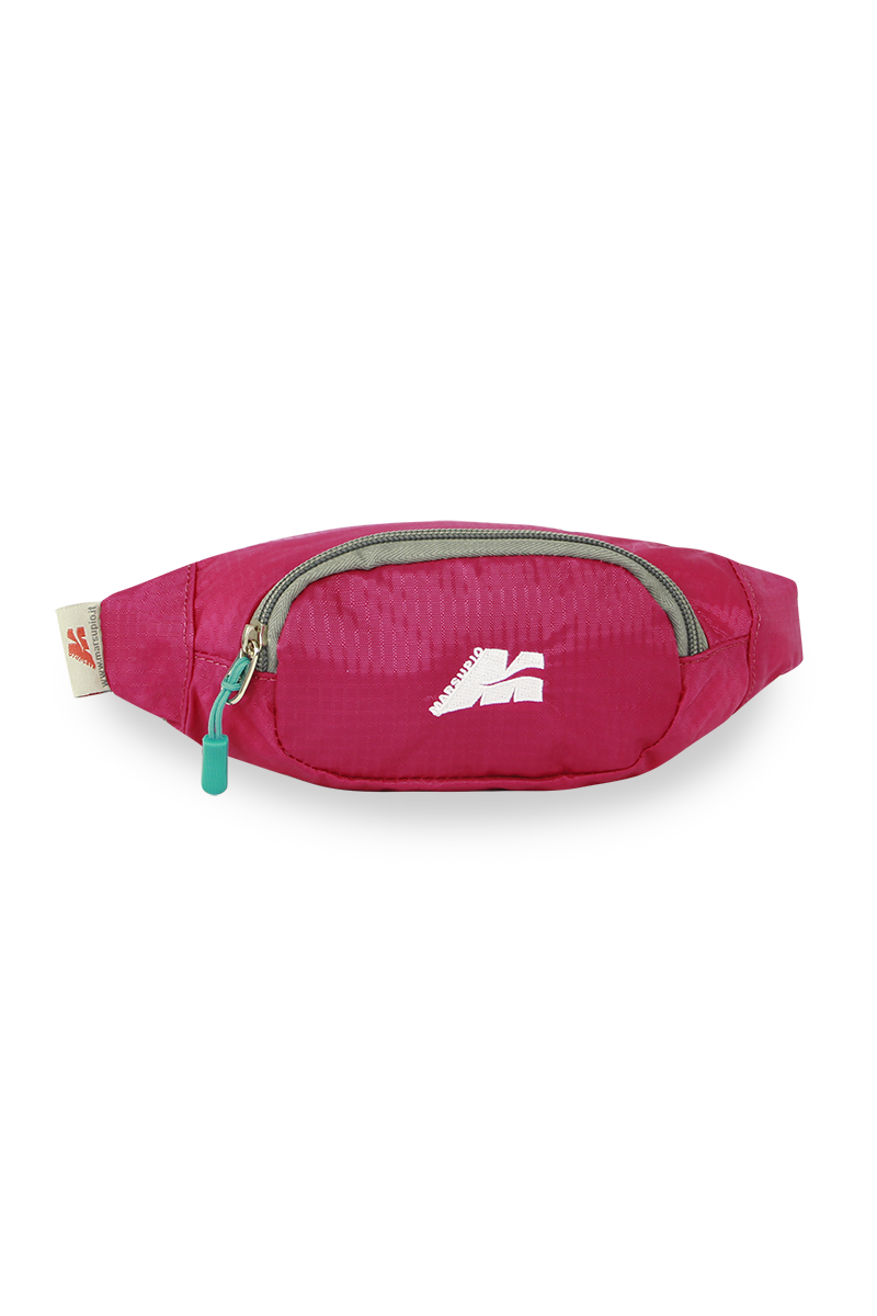 Cangurera Marsupio Baby fucsia fabricada en nylon 420D para senderismo y viajes