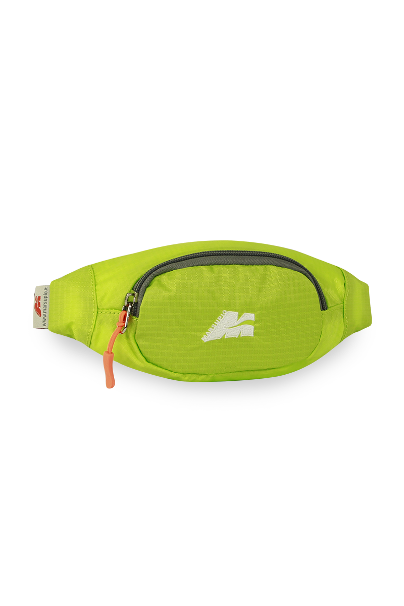 Cangurera Marsupio Baby verde fabricada en nylon 420D para senderismo y viajes