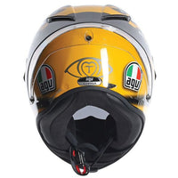 Vista trasera casco AGV Corsa W Guy Martin deportivo