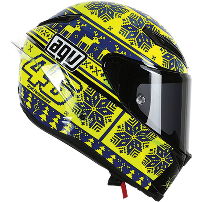 Vista lateral derecha casco AGV Corsa Rossi Winter Test