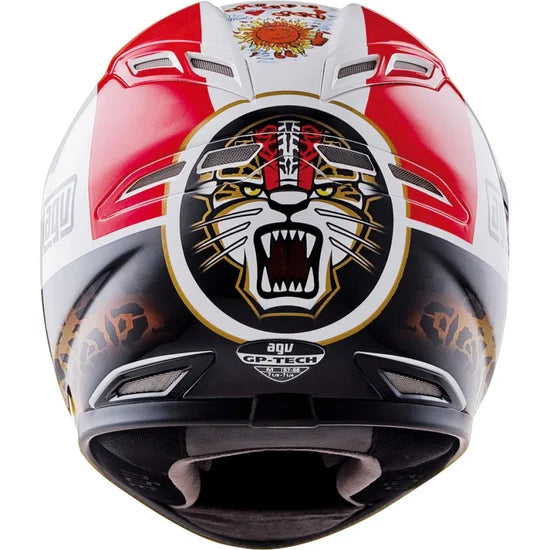 Vista trasera casco AGV GP Tech Simoncelli Limited Edition racing