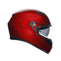 Vista lateral derecha casco AGV K3 Competizione rojo