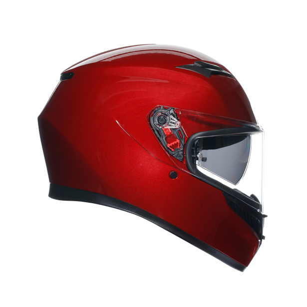 Vista lateral derecha casco AGV K3 Competizione rojo