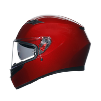 Vista lateral izquierda casco AGV K3 Competizione rojo