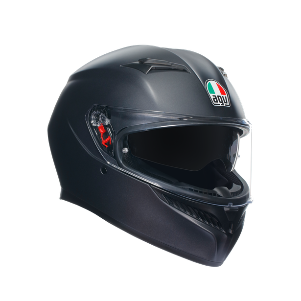 Vista frontal casco AGV K3 negro mate integral