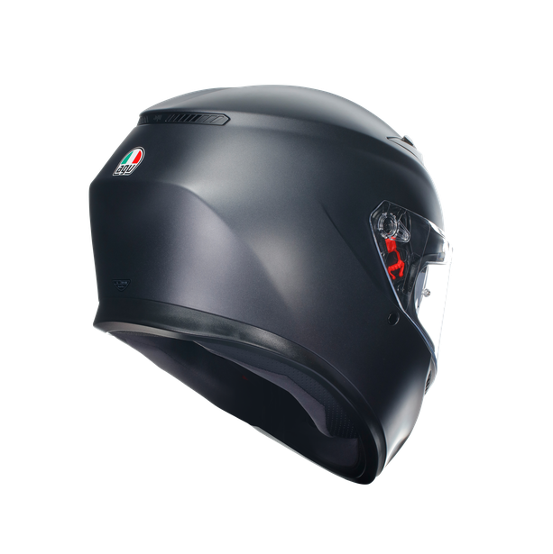 Vista lateral derecha casco AGV K3 negro mate
