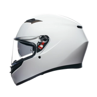Vista lateral izquierda casco AGV K3 Mono Seta White