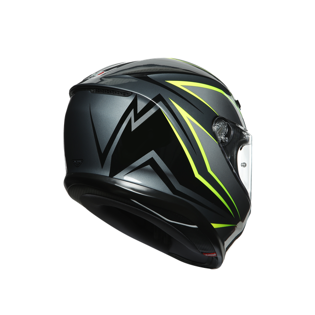 Vista trasera casco AGV K6 Flash sport touring