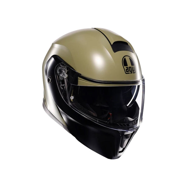 Casco modular para Moto AGV Streetmodular Verde Pastello Negro Mate