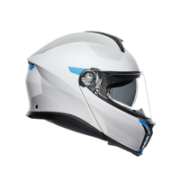 Vista lateral derecha casco AGV Tourmodular Frequency gris azul