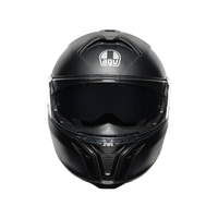 Vista frontal casco modular AGV Tourmodular negro mate