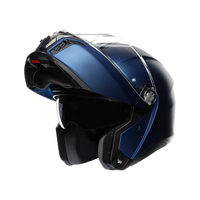 Vista lateral izquierda casco AGV Tourmodular Galassia Blue Mate