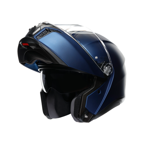 Vista lateral izquierda casco AGV Tourmodular Galassia Blue Mate