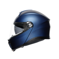 Vista lateral izquierda casco AGV Tourmodular Galassia Blue Mate