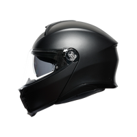 Vista lateral izquierda casco AGV Tourmodular negro mate