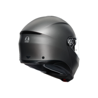 Vista trasera casco AGV Tourmodular Luna Grey Mate