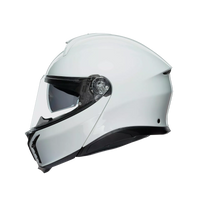 Vista lateral izquierda casco AGV Tourmodular Stelvio blanco