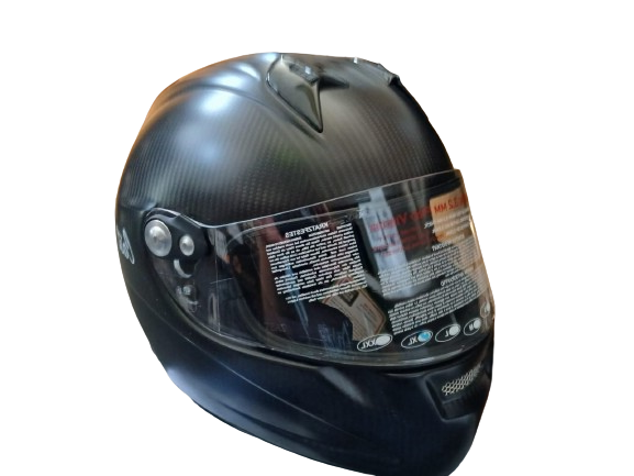 Vista frontal del Casco Cast CM5 CRO Race Carbon Black Matt