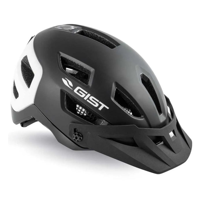 Casco de ciclismo GIST Kop negro blanco aerodinámico y ventilado