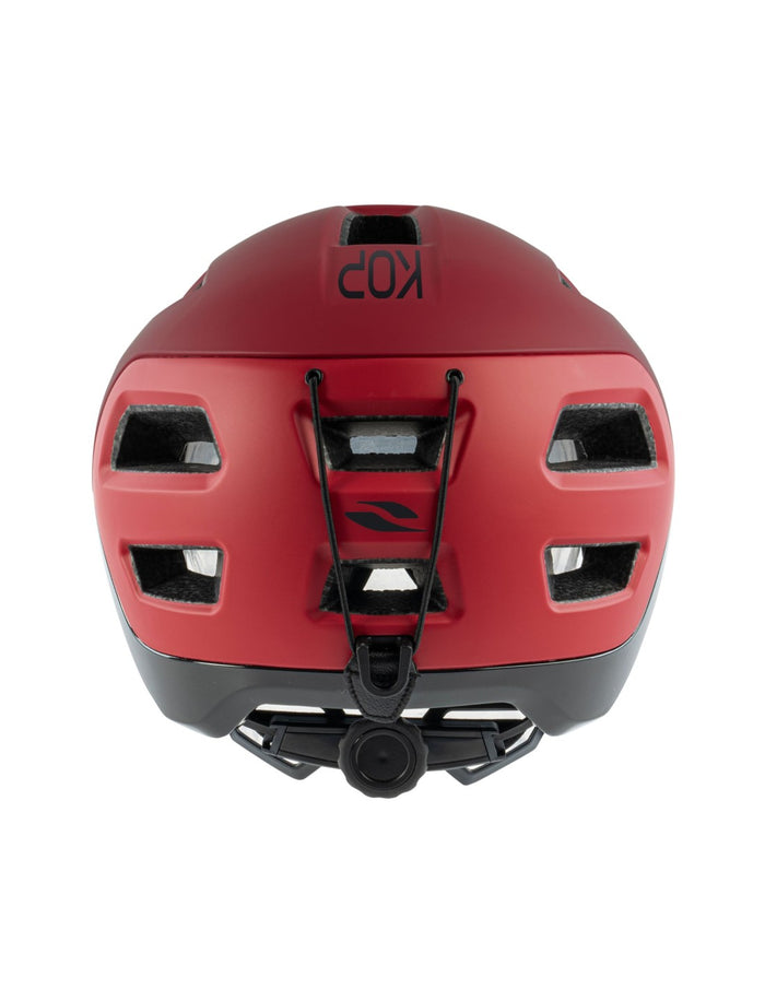 Vista trasera del casco de ciclismo GIST Kop rojo