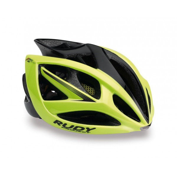 Casco de ciclismo Rudy Project Airstorm negro amarillo mate con visera desmontable