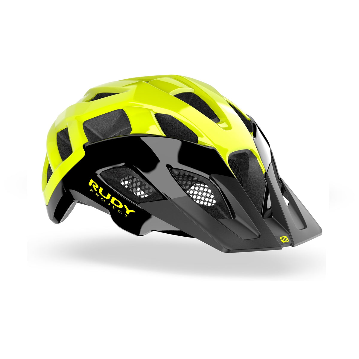Casco de ciclismo Rudy Project Crossway amarillo fluorescente para MTB con visera integrada
