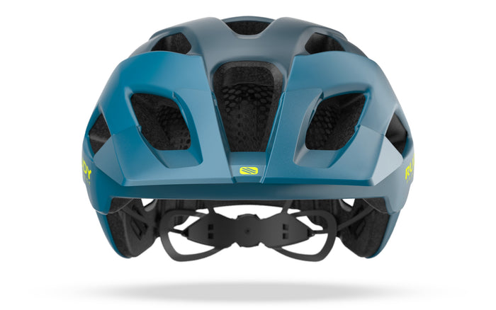 Vista frontal del casco Rudy Project Crossway azul océano pacífico mate
