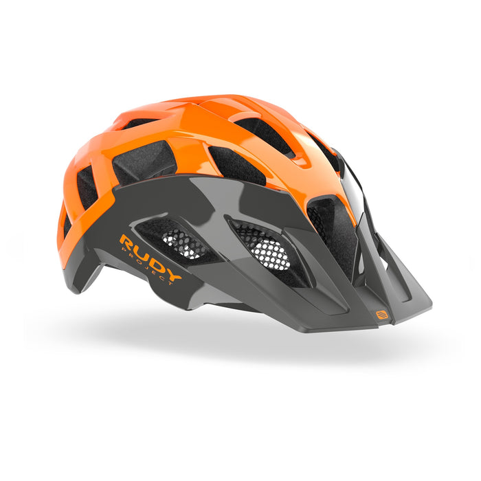 Casco de ciclismo Rudy Project Crossway naranja para MTB con visera integrada